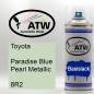 Preview: Toyota, Paradise Blue Pearl Metallic, 8R2: 400ml Sprühdose, von ATW Autoteile West.